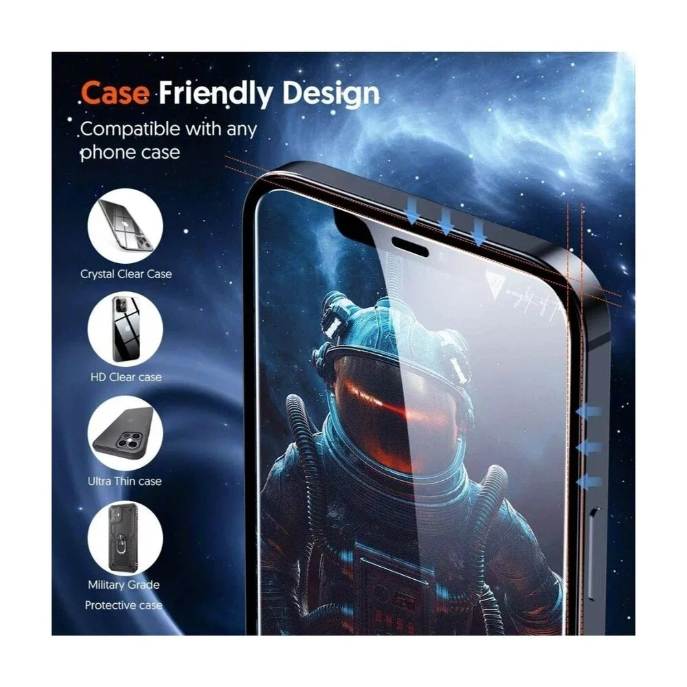 3X Tempered Glass Screen Protector For iPhone 16 Pro